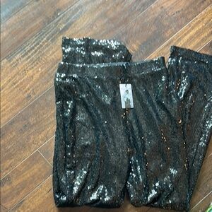 Sincerely Jules Black Sequin Trousers